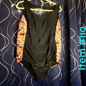 3x Catalina One Piece Swimsuit Black with Colorful panels